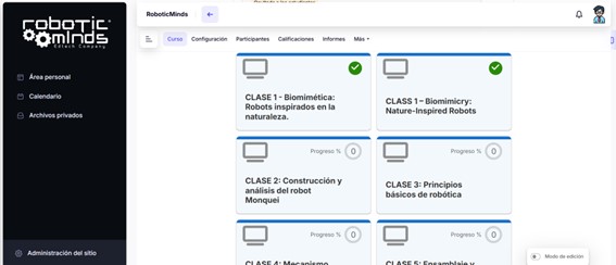 Pantalla bienvenida curso